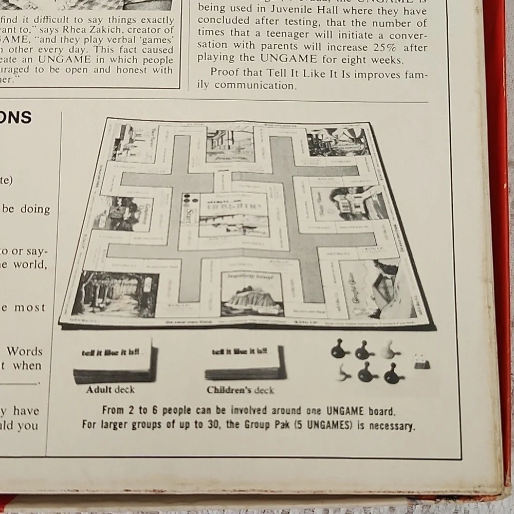 VINTAGE THE UNGAME 1975 Special Christian Version Family Board Game HOMESCHOOL